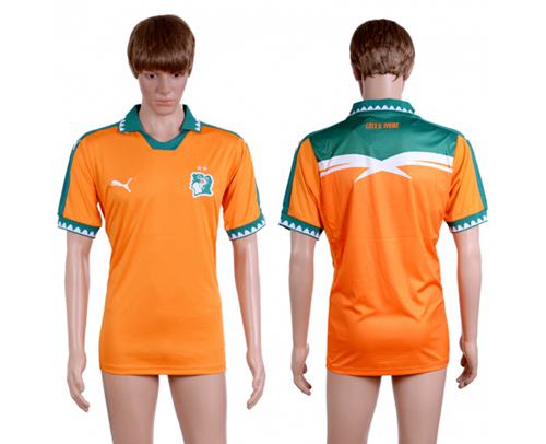 Cote d'lvoire Blank Home Soccer Country Jersey - Click Image to Close